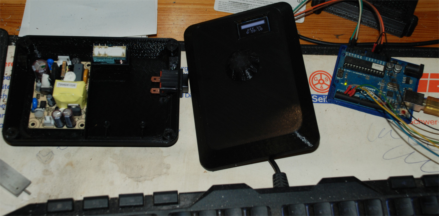 Foto vom Testaufbau mit Gehäuse