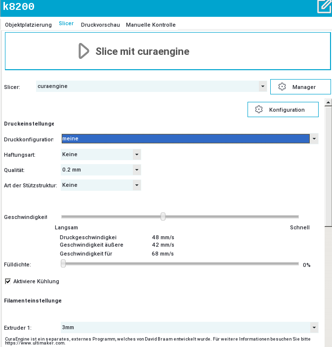 Anklicken für volle Größe Slicer-Settings