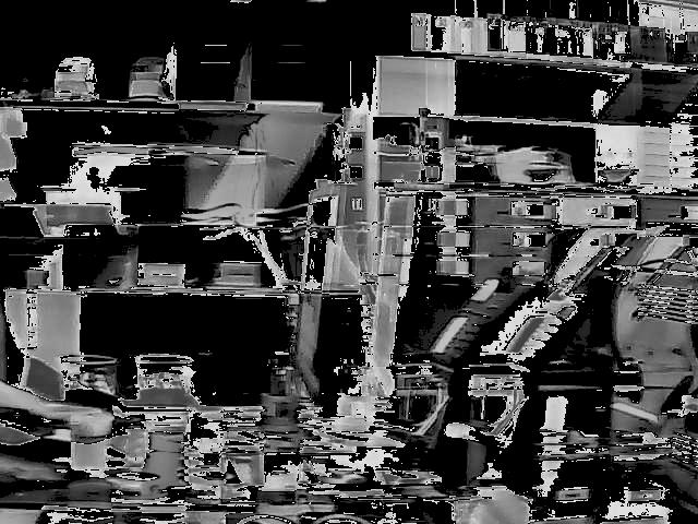 Anklicken für volle Größe ein modifiziertes Differenz-Bild
während eines Kamera-Schwenks