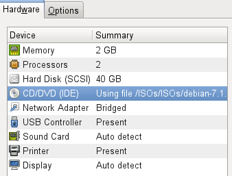 2GB RAM, 2 CPUs, 40GB HDD