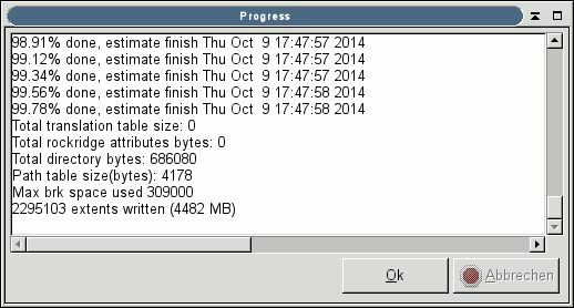 Fenster Image-Erstellung
abgeschlossen