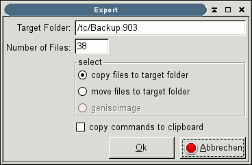 Export-Dialog